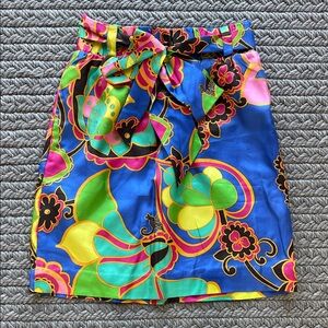Lilly Pulitzer Blue and Pink Floral Skirt, size XS